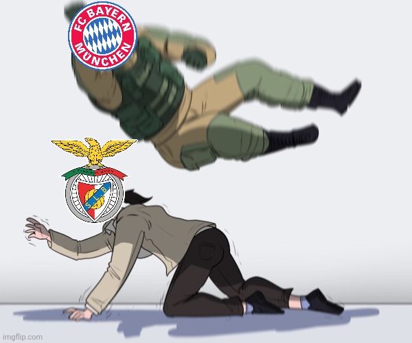 Benfica 0-4 Bayern Munich | image tagged in rainbow six - fuze the hostage,benfica,bayern munich,champions league,football,soccer | made w/ Imgflip meme maker