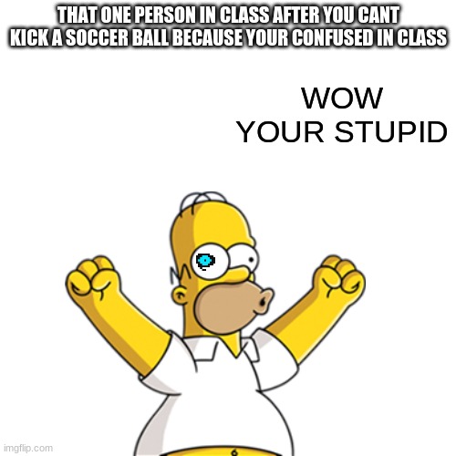 idk | THAT ONE PERSON IN CLASS AFTER YOU CANT KICK A SOCCER BALL BECAUSE YOUR CONFUSED IN CLASS | image tagged in idk | made w/ Imgflip meme maker