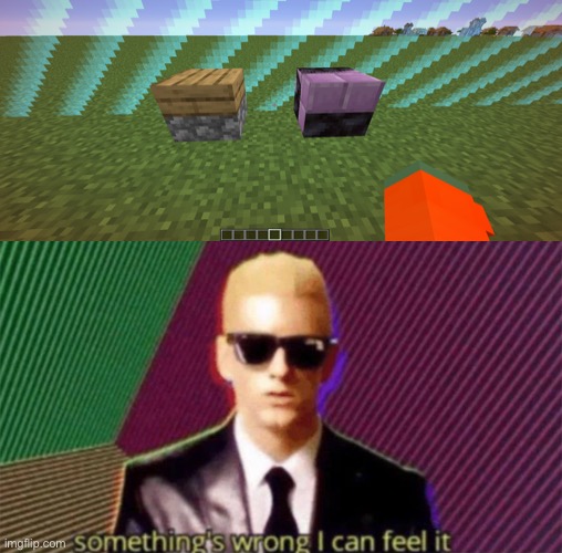 WAT | image tagged in something's wrong i can feel it,memes,minecraft,cursed image | made w/ Imgflip meme maker