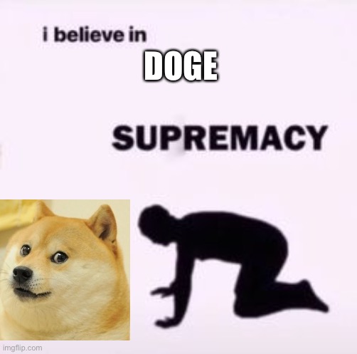 I believe in supremacy | DOGE | image tagged in i believe in supremacy | made w/ Imgflip meme maker