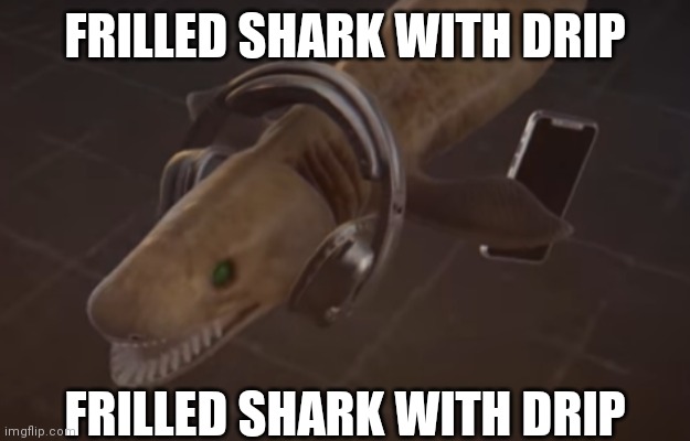 He got drip | FRILLED SHARK WITH DRIP; FRILLED SHARK WITH DRIP | image tagged in shark,drip | made w/ Imgflip meme maker
