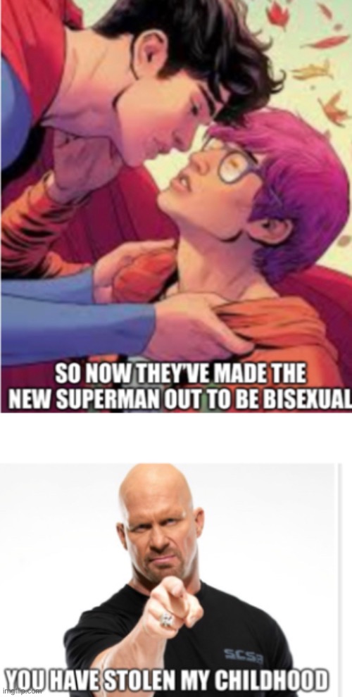 Superman is bisexual | image tagged in greta,dc comics,childhood ruined | made w/ Imgflip meme maker