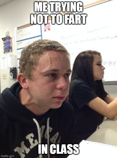 Hold fart | ME TRYING NOT TO FART; IN CLASS | image tagged in hold fart | made w/ Imgflip meme maker