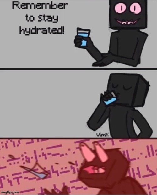 image tagged in memes,minecraft,enderman,stay hydrated | made w/ Imgflip meme maker