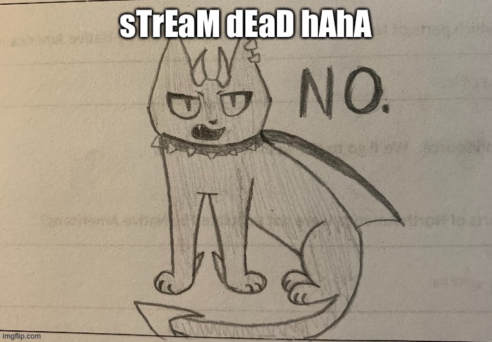 no | sTrEaM dEaD hAhA | image tagged in no | made w/ Imgflip meme maker