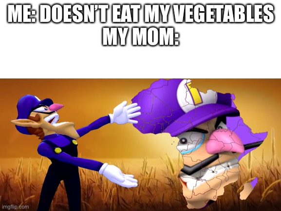 Waaafrica | ME: DOESN’T EAT MY VEGETABLES
MY MOM: | image tagged in smg4 | made w/ Imgflip meme maker
