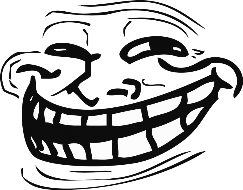 High Quality Transparent Troll Face Blank Meme Template