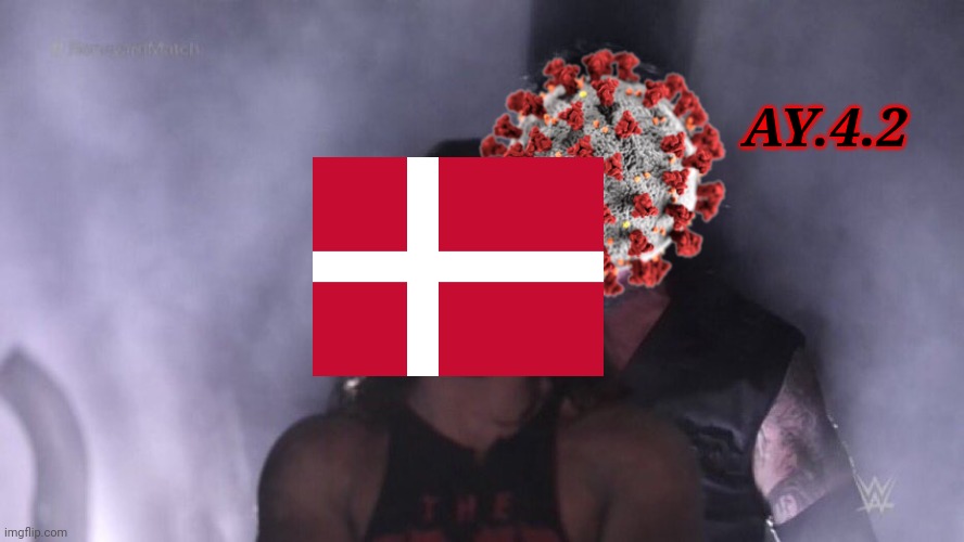 AY.4.2 Wiped out Denmark after USA, Israel and UK..... | AY.4.2 | image tagged in aj styles undertaker,coronavirus,covid-19,ay42,we're all doomed,memes | made w/ Imgflip meme maker