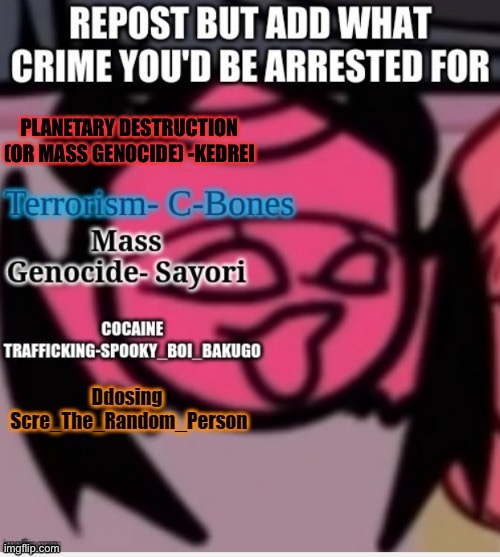 PLANETARY DESTRUCTION (OR MASS GENOCIDE) -KEDREI | made w/ Imgflip meme maker