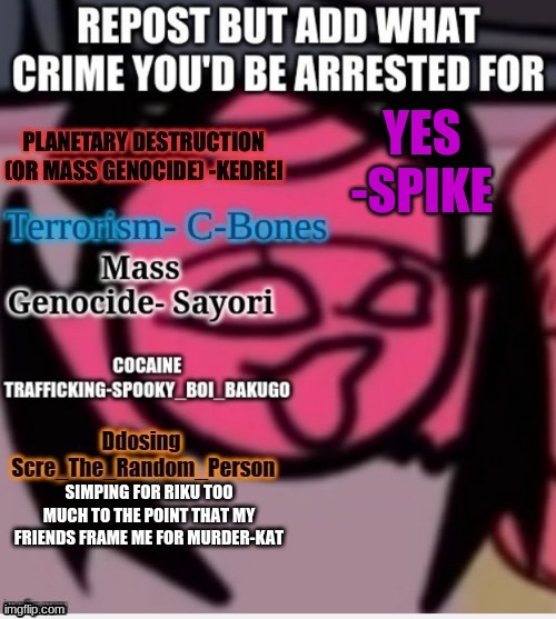 YES
-SPIKE | made w/ Imgflip meme maker