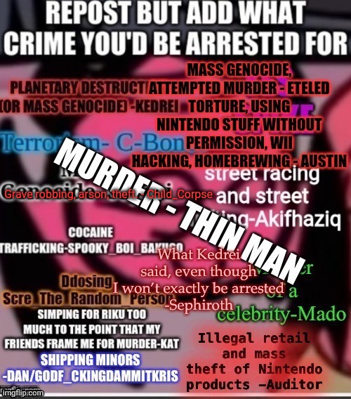 Grave robbing, arson, theft. - Child_Corpse | made w/ Imgflip meme maker