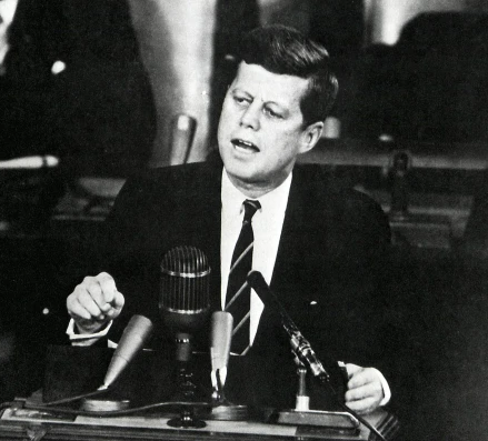 High Quality JFK Moon Speech Blank Meme Template