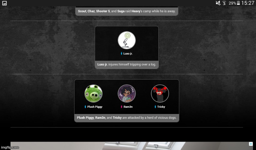 P: "WHAT DO WE DO!?" R: "I HAVE NO IDEA!!!!!" T: "I'M GONNA SURVIVE" P and R: "SHUT THE HELL UP CLOWN!!!" | made w/ Imgflip meme maker