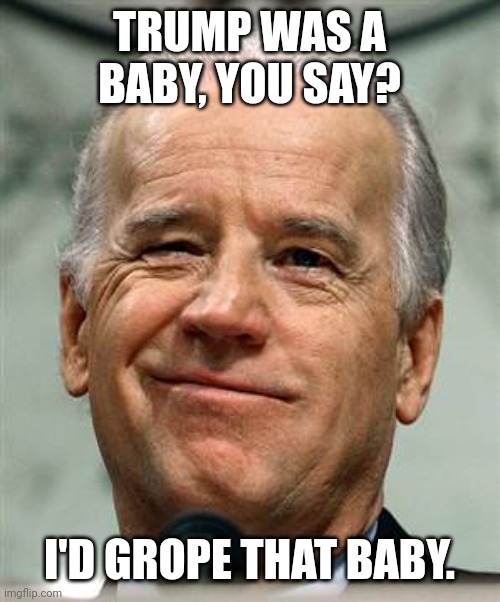 Let's go Brandon ... | TRUMP WAS A BABY, YOU SAY? I'D GROPE THAT BABY. | image tagged in let's go brandon | made w/ Imgflip meme maker