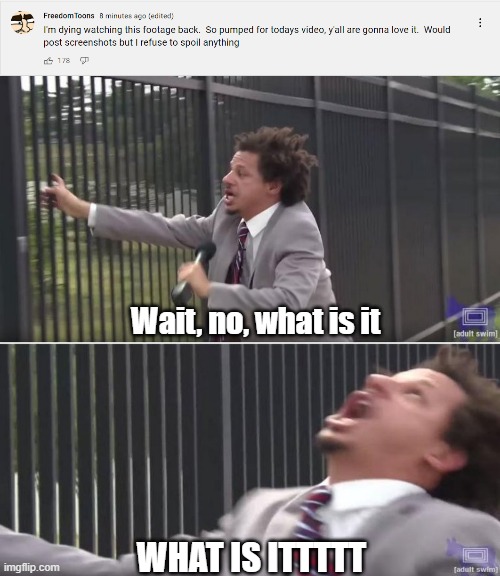 WHAT IS IIIIIIITTTTTTTTTT | Wait, no, what is it; WHAT IS ITTTTT | image tagged in eric andre let me in blank | made w/ Imgflip meme maker