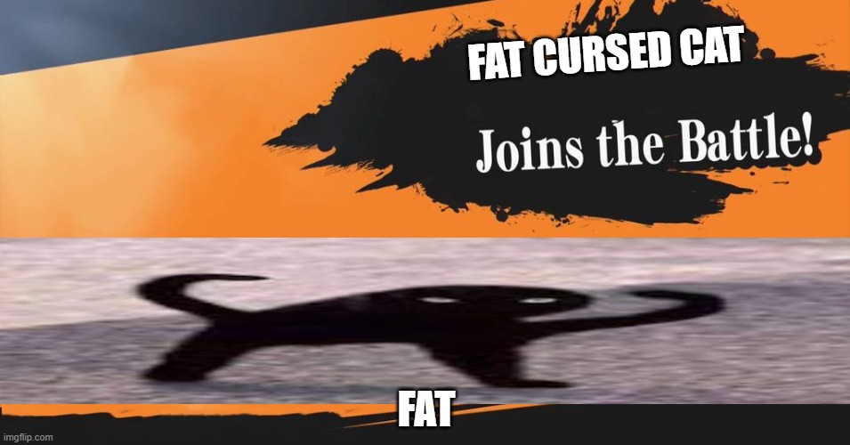 Smash Bros. | FAT CURSED CAT; FAT | image tagged in smash bros | made w/ Imgflip meme maker