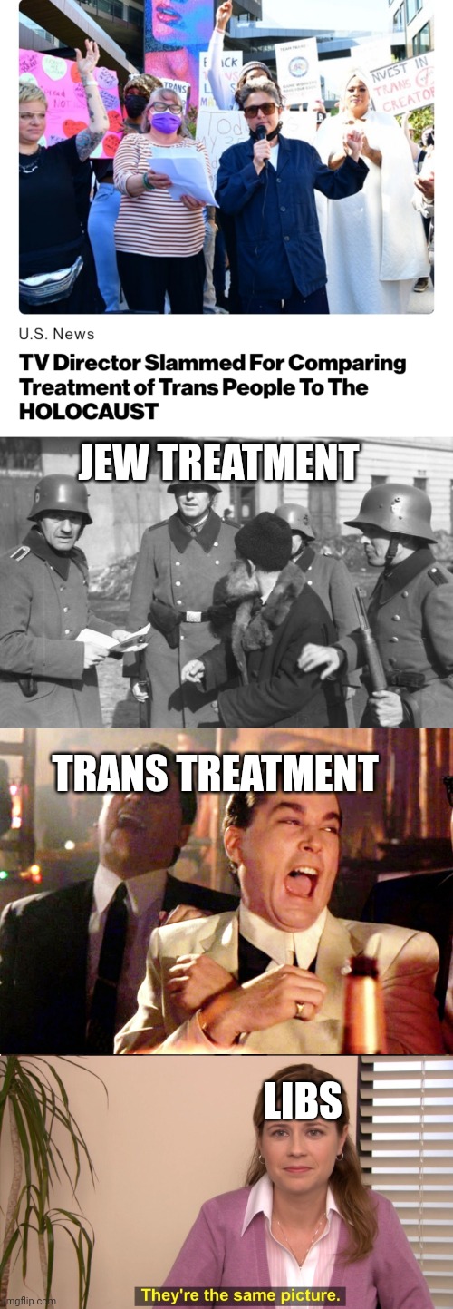 JEW TREATMENT; TRANS TREATMENT; LIBS | image tagged in papers please,memes,good fellas hilarious,they're the same picture | made w/ Imgflip meme maker