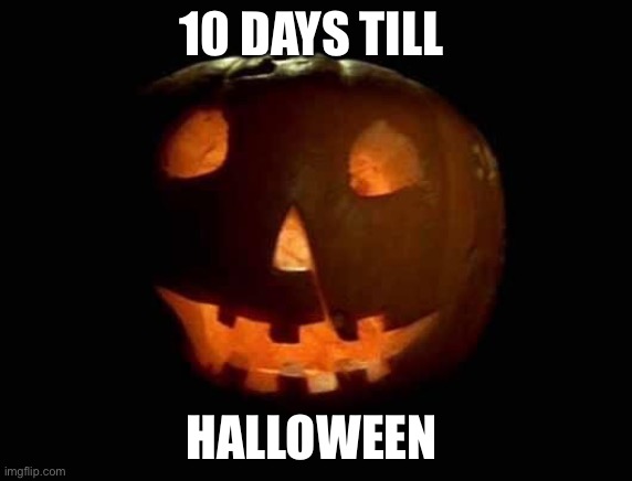 I’m going to post one of these all the way up to Halloween | 10 DAYS TILL; HALLOWEEN | image tagged in pumkin,halloween | made w/ Imgflip meme maker