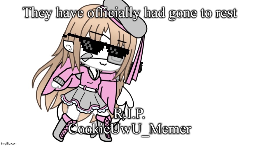 Memorioum. |  They have officially had gone to rest; R.I.P.
CookieUwU_Memer | made w/ Imgflip meme maker
