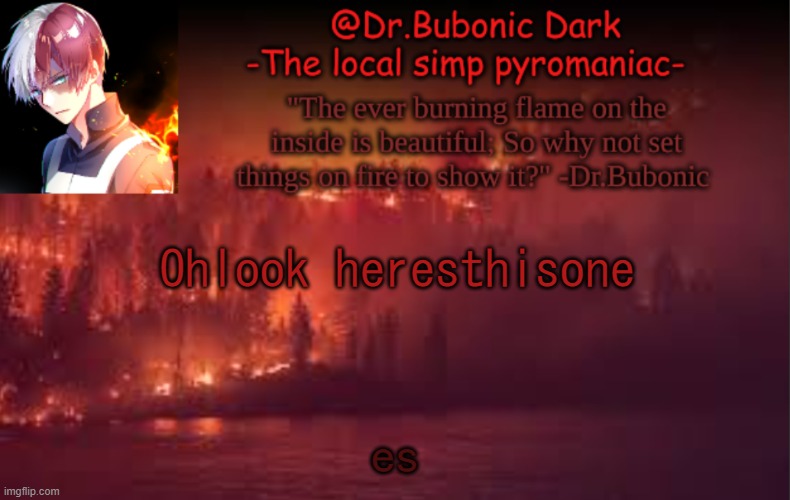 Ohlook heresthisone; es | image tagged in yes i am a pyromaniac | made w/ Imgflip meme maker