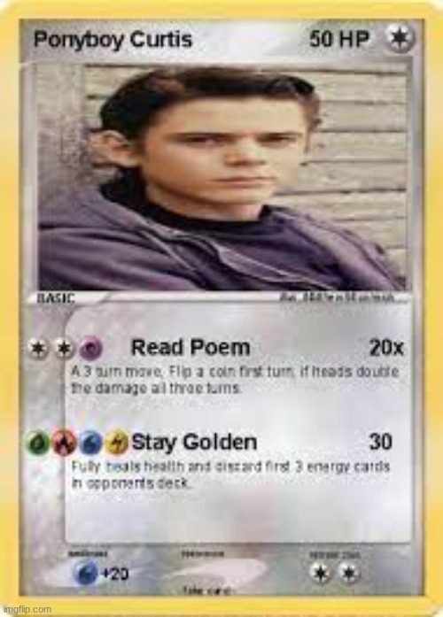 they made the main character of the book my class read into a pokemon card | made w/ Imgflip meme maker