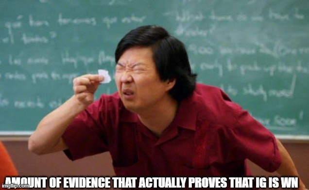 They aren't from the same place, they don't have same ideology (one is fascist) and one believes in mass murder | AMOUNT OF EVIDENCE THAT ACTUALLY PROVES THAT IG IS WN | image tagged in small paper | made w/ Imgflip meme maker