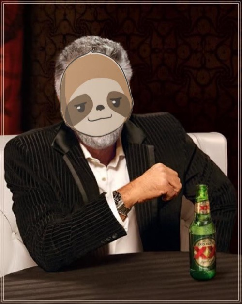 The most interesting sloth in the world Blank Meme Template