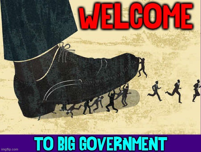 Hope U Woke Idiots R enjoying what's left of UR Freedom! | WELCOME; TO BIG GOVERNMENT | image tagged in vince vance,big government,democratic party,socialism,we the people,in god we trust | made w/ Imgflip meme maker