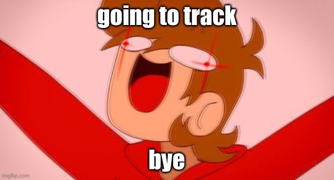 tord on drugs | going to track; bye | image tagged in tord on drugs | made w/ Imgflip meme maker
