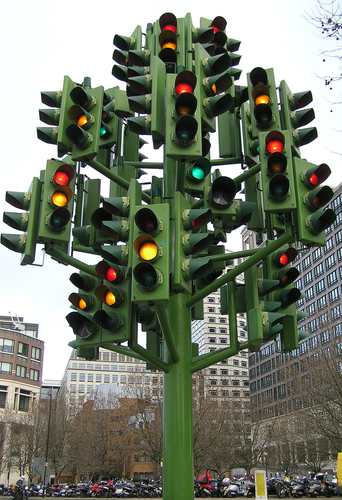 Confusing traffic lights Blank Meme Template