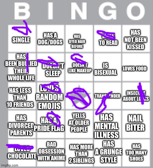 Hi my streams ded btw | image tagged in lgbt bingo lol | made w/ Imgflip meme maker