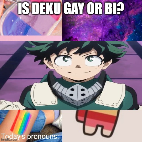 IS HE GAY OR NOT | IS DEKU GAY OR BI? | made w/ Imgflip meme maker
