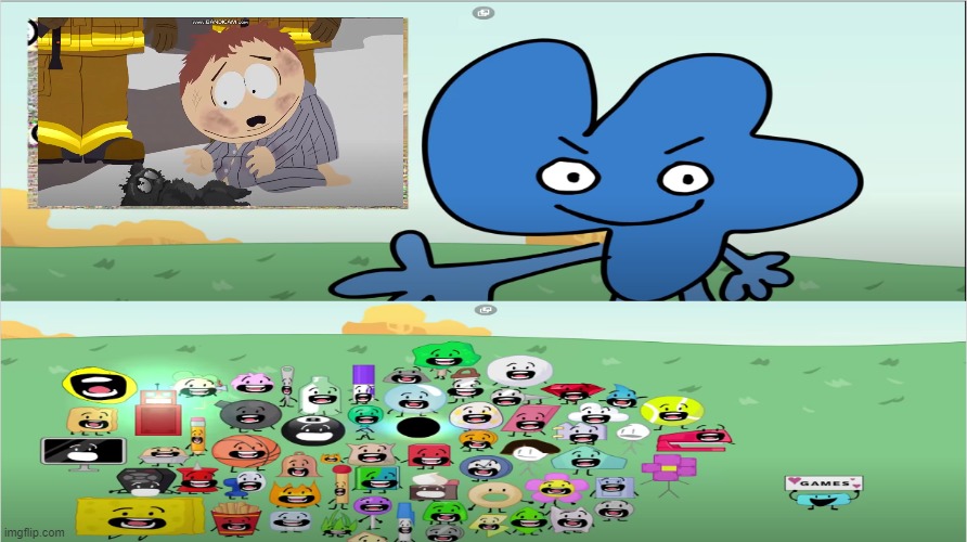pov: comedy | image tagged in bfb excited,south park | made w/ Imgflip meme maker