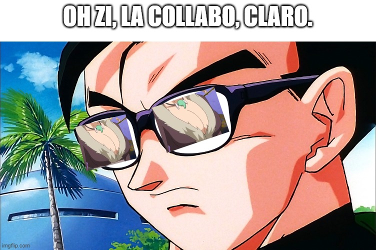 La buena collabo | OH ZI, LA COLLABO, CLARO. | image tagged in epic seven | made w/ Imgflip meme maker