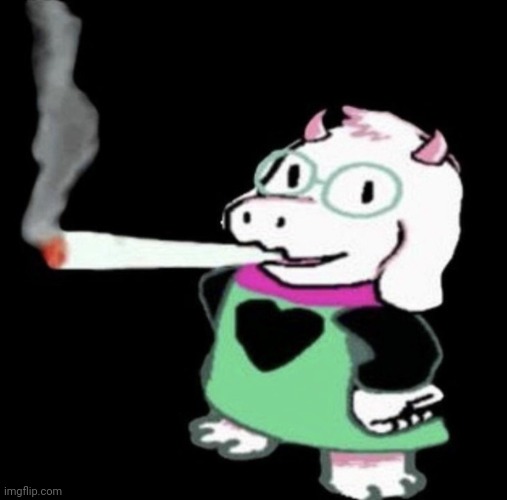 We went home | image tagged in ralsei smoking weed | made w/ Imgflip meme maker