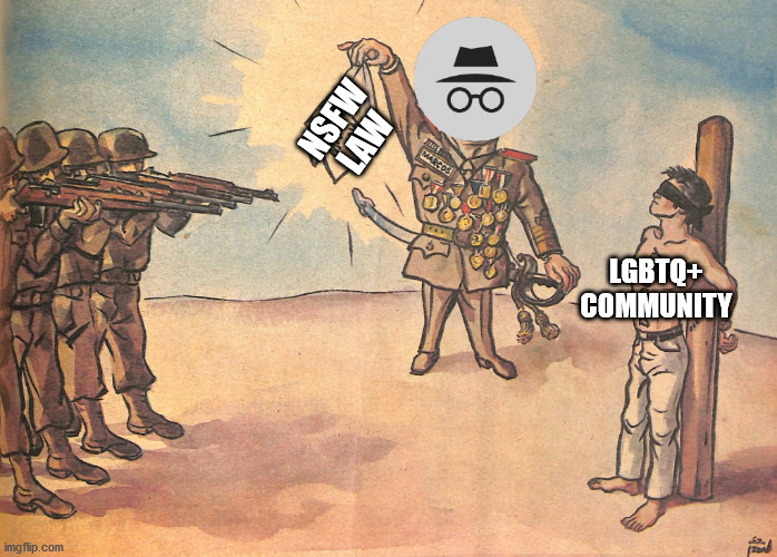 You know it's going bad when you can use a Marcos editorial cartoon to ridicule the government | NSFW LAW; LGBTQ+ COMMUNITY | made w/ Imgflip meme maker