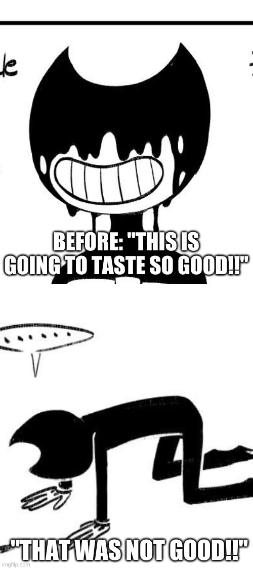 "THAT WAS NOT GOOD!!" BEFORE: "THIS IS GOING TO TASTE SO GOOD!!" | made w/ Imgflip meme maker