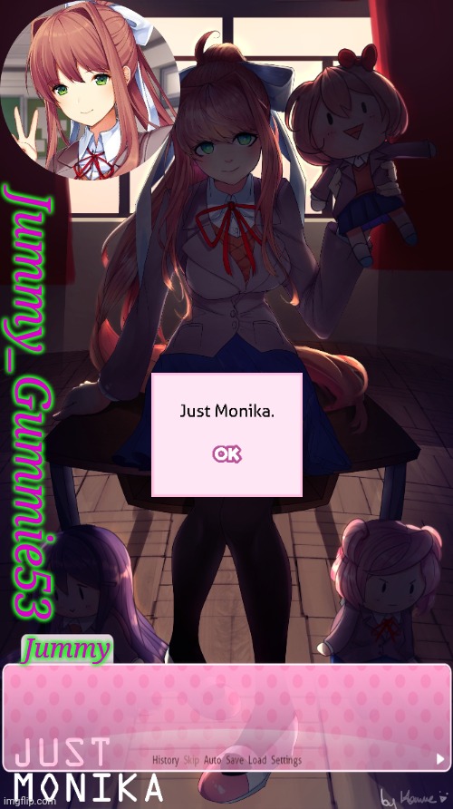 Jummy's Monika temp ig Blank Meme Template