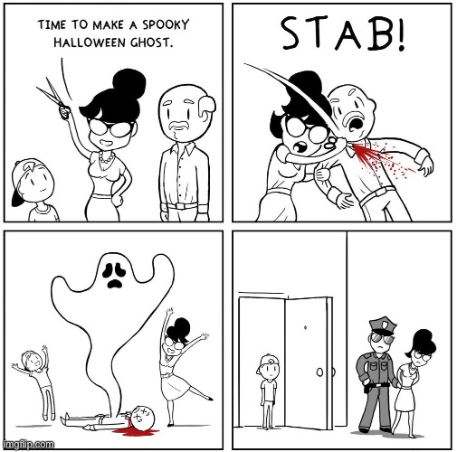 uh oh | image tagged in comics/cartoons,halloween,ghosts,this is not okie dokie,oh no | made w/ Imgflip meme maker
