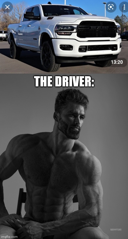 THE DRIVER: | image tagged in giga chad | made w/ Imgflip meme maker