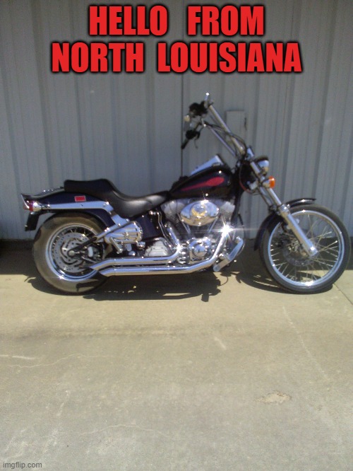 HELLO   FROM NORTH  LOUISIANA | image tagged in hello | made w/ Imgflip meme maker