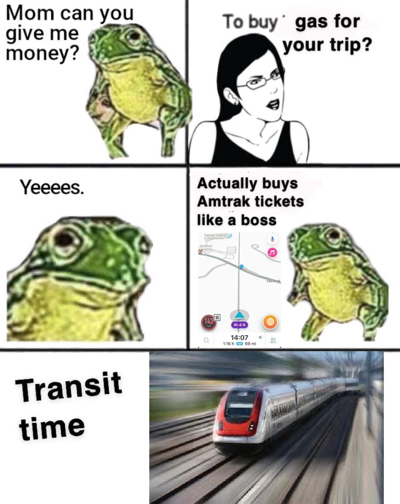 High Quality Transit time Blank Meme Template