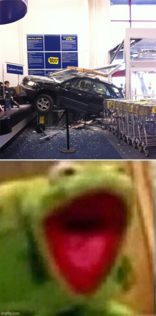 The crash | image tagged in ahhhhhhhhhhhhh,you had one job,best buy,memes,meme,car crash | made w/ Imgflip meme maker