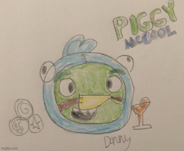 How’s this fanart I made of PiggyMcCool from Angry Birds? | made w/ Imgflip meme maker