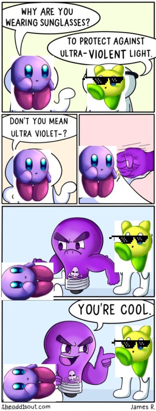 Citrus and the Ultra-Violent Light | image tagged in kirby | made w/ Imgflip meme maker