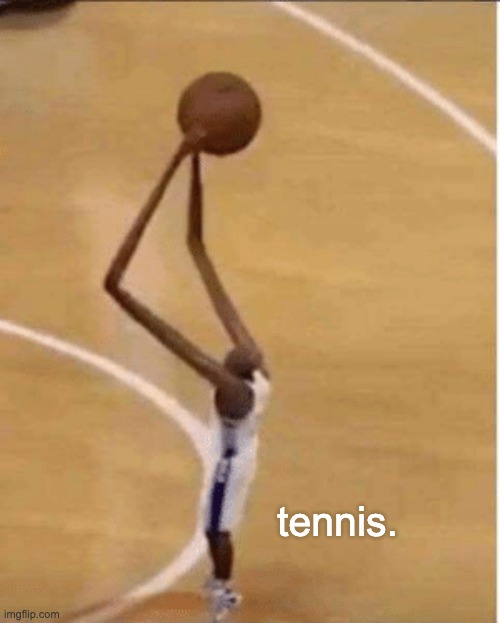 tennis. | tennis. | image tagged in memes,unfunny | made w/ Imgflip meme maker