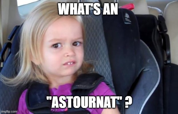 Side Eyeing Chloe | WHAT'S AN "ASTOURNAT" ? | image tagged in side eyeing chloe | made w/ Imgflip meme maker