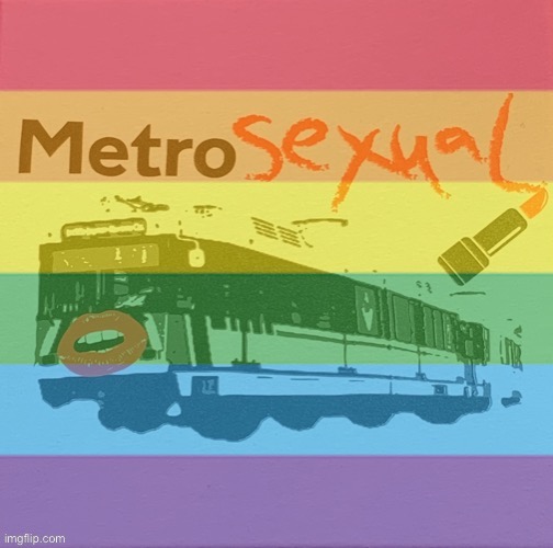 m e t r o s e x u a l | image tagged in lgbtq metrosexual,metro,sexual,metrosexual,train,i like trains | made w/ Imgflip meme maker