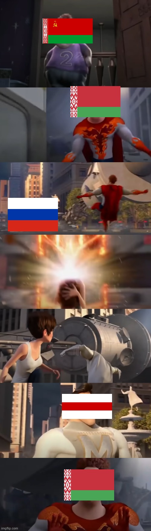 Belarus glow up | image tagged in snotty boy glow up meme extended | made w/ Imgflip meme maker