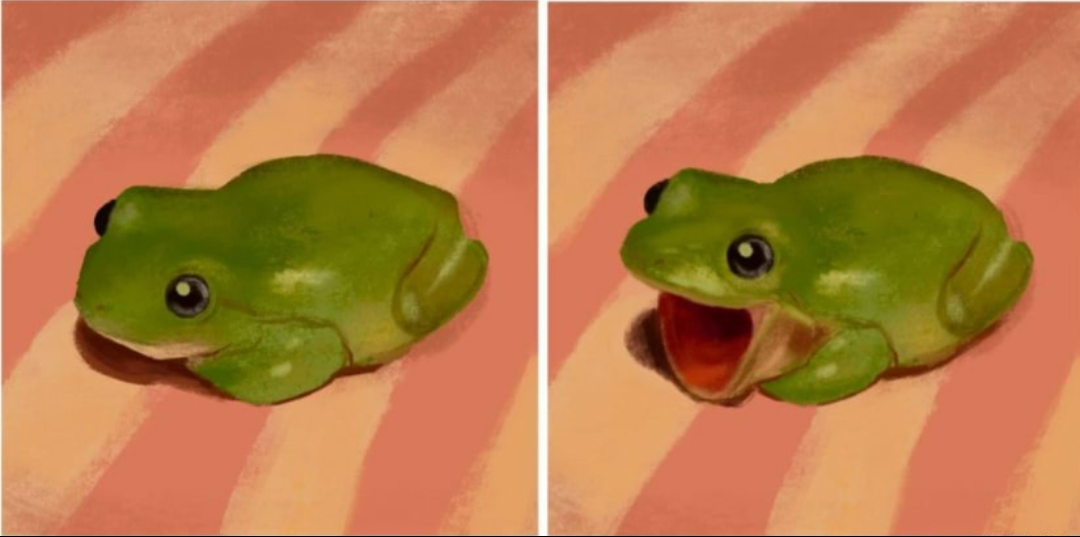 High Quality Cute Frog Smile Blank Meme Template